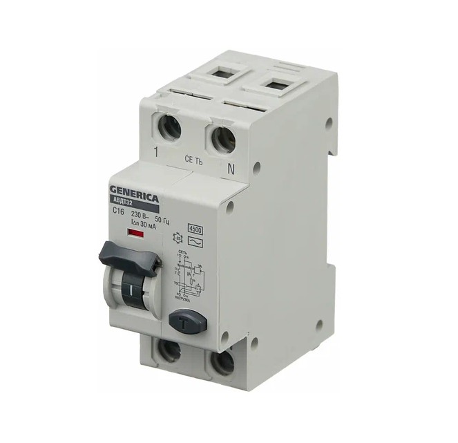 ���� IEK GENERICA ����. �������������� ����. ���� 32 C25 2P 30��, ��� AC, 4,5�� MAD25-5-025-C-30